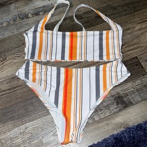Stripped Bikini Set